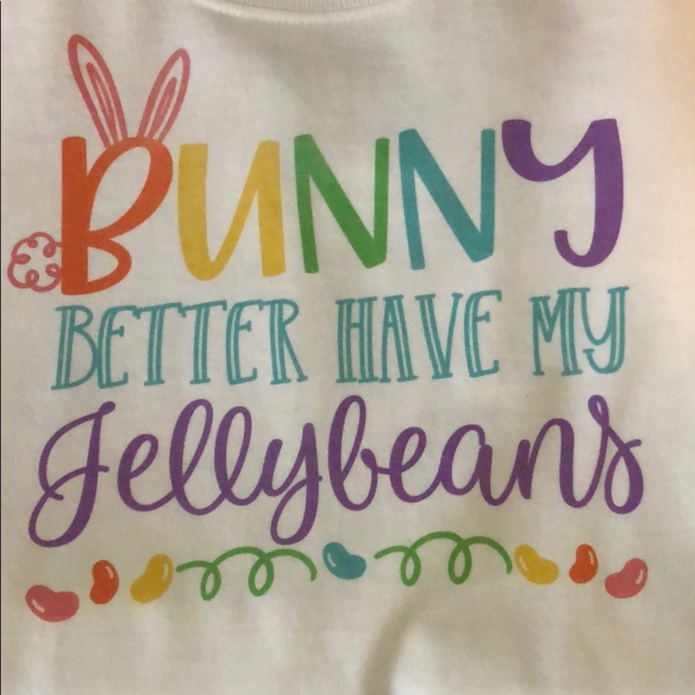 Easter T-shirt. Boy or Girl. Bunny Jellybeans